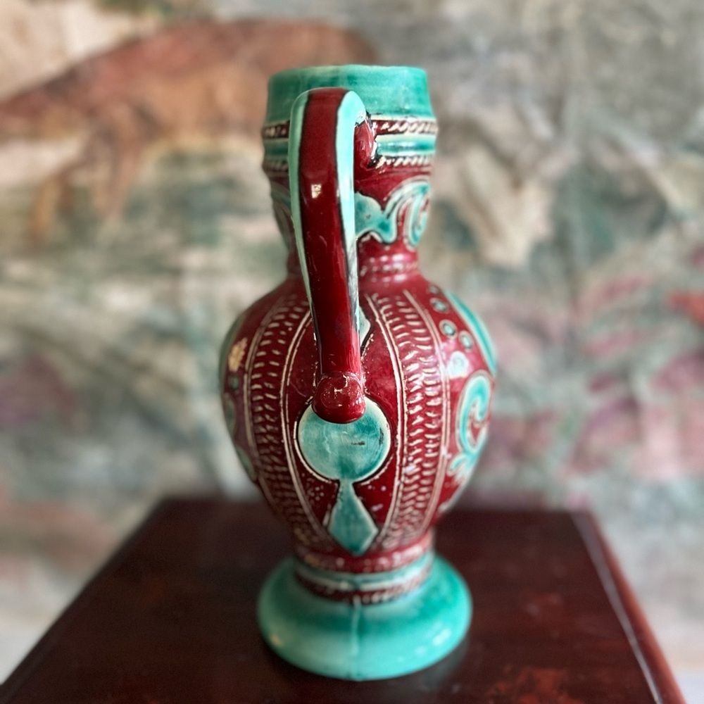 1960s Gmundner Keramik Pitcher Vase Austrian Pottery - Picture 8 of 10